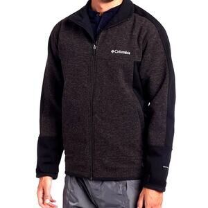 Columbia Men's Grade Max Titanium Softshell Jacket Tar Charcoal Gray Black Sz L